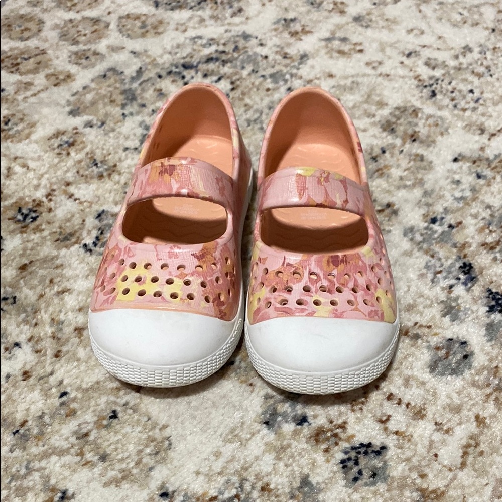 Old Navy Pink and Yellow Water Shoes with Rubber Soles